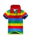 Moda Lato Boys Baby Skrótu Rękawa T Koszula Dzieci Bluzki W Paski Polo Shirt Tops