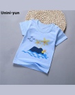 [Unini-yun] Moda Bawełna Kosmicznym Chłopcy Dziewczynki Koszulki Dzieci Dzieci Cartoon Print t shirt Dziecko Dziecko Topy odzież