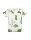 Koszulki z krótkim rękawem Cartoon Kaktus Cielarko Chłopcy Koszulka Dla Dzieci Podstawowa Góry koszulki Sportowe Dla Dzieci Odzi