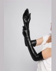 Amerykańska Dorosłych Sexy Łokcia Pani Rękawice Czarny Egzotyczne Odwołanie Rękawice rękawice lateksowe Lateks Catsuit fetysz Fe