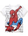 Nowy T shirt chłopięcy Spiderman Bawełniane Z Krótkim Rękawem T-shirt Drukowanie dzieci Cartoon Szary Dzieci Chłopcy dziecka ubr