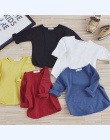2018 Nowa Wiosna Dziecko T shirt Dziewczyna Chłopcy Solid Color Długi rękaw Koszulka 1-7 Lat Dzieci Topy Jesień Dzieci Odzież Dz