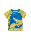 Softu Lato Odzież Dla Dzieci Baby Boy T Shirt Bawełna Dinozaur Krótki Rękaw T-shirt Dzieciak Chłopiec Casual Sport T-shirt 2-8Y 
