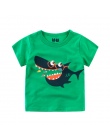 Softu Lato Odzież Dla Dzieci Baby Boy T Shirt Bawełna Dinozaur Krótki Rękaw T-shirt Dzieciak Chłopiec Casual Sport T-shirt 2-8Y 