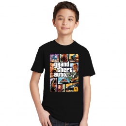 Koszulka T-Shirt Dla Chłopca Dziewczynki GTA Grand Theft Auto 5 Na Lato Wiosnę