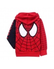 Detal Nowy Styl Ubrania 2017 Wiosna Jesień dzieci Spiderman chłopcy bluza z kapturem kurtki Dla Dzieci cartoon spiderman płaszcz