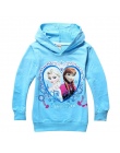 Ubrania dla dzieci Wiosna Długim Rękawem Sweter Elsa Anna Śnieg Biały Samochód Drukowania Kreskówki Dla Dziewcząt Chłopców 6 7 8