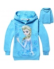 Ubrania dla dzieci Wiosna Długim Rękawem Sweter Elsa Anna Śnieg Biały Samochód Drukowania Kreskówki Dla Dziewcząt Chłopców 6 7 8