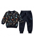 2018 moda niedźwiedź odzież zestawy dla dzieci ubrania, 3-6Y bluzy T-shirt dla chłopców ubrania Apring jesień casual ubrania dla