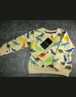 80-140 cm Kolorowe Kid Dinozaur Dla Niemowląt Dziewczyny Bluzy Dzieci Chłopcy Bluzy Zwierząt Bawełna Dzieci Chłopcy Koszulka Z D