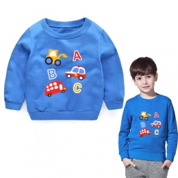 2018 Chłopiec bluzy Chłopców bluzy Lato Jesień Wiosna Zima samochody sweter Z Długim rękawem T-shirty dla dzieci odzież dla niem