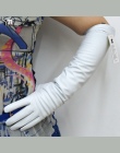 Darmowa wysyłka 2018 zima pani moda kożuchy skórzane rękawiczki kobiety oryginalne skórzane rękawice kobiet długo styleArm rękaw