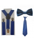 Moda 3 sztuk Szkoła Chłopcy dziewczyny Dzieci Dzieci brace elastyczne Szelki do koszuli suspensorio Krawat Muszki motyl Krawat Z