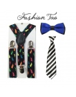 Moda 3 sztuk Szkoła Chłopcy dziewczyny Dzieci Dzieci brace elastyczne Szelki do koszuli suspensorio Krawat Muszki motyl Krawat Z