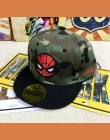 2018 Spiderman superman Flash cosplay haft Czapka Z Daszkiem dla dzieci Chłopiec Dziewczyna Hip Hop Army Camouflage kapelusz