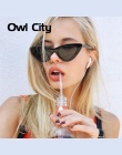 Owl City W Stylu Vintage Kobiety Okulary Cat eye Okulary Marka Projektant Retro Sunglass Kobiet Óculos de sol UV400 okulary