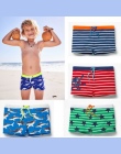 Dzieci Chłopcy Letnie Shark Stripe Bokserki Kąpielówki Pływać Szorty Spodnie Stroje Kąpielowe Dla Dzieci 1-5Years Niebieski Ziel