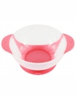 Gorąca sprzedaż 1 zestaw/3 sztuk dziecko łyżka dania miska nauka z ssania cup assist food bowl temperature sensing zastawa stoło