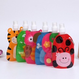 360 ml Eco Friendly Składana Kreskówka Kubek Do Picia Wody Torba Podróżna Drink Butelka Bezpieczne dla Dzieci Dzieci Prezent