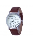 10 Kolory Godzinę Cokolwiek jestem Przyczynowego Zegarki Dla Kobiet późno W Każdym Razie Drukuj Skóra Alloy Wrist Watch Quartz Z