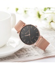 Nowoczesne Moda Czarny Zegarek Kwarcowy Mężczyźni Kobiety Mesh Watchband Ze Stali Nierdzewnej Wysokiej Jakości Dorywczo Zegarek 
