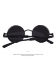 MERRY'S Rocznika Kobiety Steampunk Okulary Brand Design Okrągłe Okulary Óculos de sol UV400