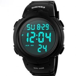 Skmei Luksusowe Zegarki Sportowe Męskie Marki Dive 50 m Cyfrowy LED Military Watch Mężczyźni Moda Casual Elektroniki Na Rękę Hot