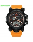 SANDA top luksusowa marka G stylu mężczyzna wojskowy sport watch LED cyfrowy zegarek wodoodporny zegarek męski zegarek Relogio M