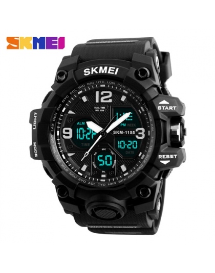 SKMEI New Fashion Men Sport Zegarki Mężczyźni Wojskowy Wodoodporny Zegarek LED Cyfrowy Zegar Kwarcowy Analogowy Relogio Masculin