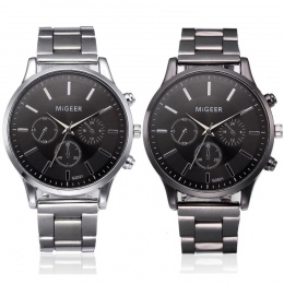 Moda Mężczyźni Analog Quartz Wrist Watch Bransoletka Kryształ Ze Stali Nierdzewnej męskie zegarki top marka luksusowe automatycz