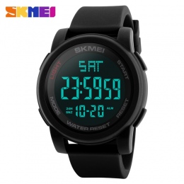 SKMEI Marka męskie Zegarki LED Cyfrowy Zegarek Mężczyzn Wrist Watch Czarny Alarm 50 m Wodoodporne Zegarki Sportowe Dla Mężczyzn 