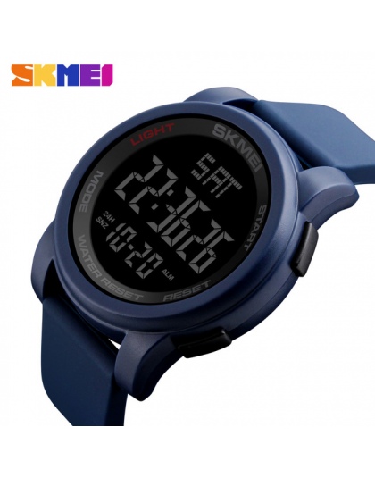 SKMEI Marka męskie Zegarki LED Cyfrowy Zegarek Mężczyzn Wrist Watch Czarny Alarm 50 m Wodoodporne Zegarki Sportowe Dla Mężczyzn 