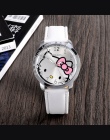 Wysokiej Jakości Słodkie Hello Kitty Cartoon Zegarki Dzieci Dziewczyny Kryształ Sukienka Quartz Wrist Watch Montre Enfant Mix Ko