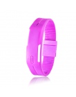 2018 Cukierki Kolor Mężczyzna kobiet Zegarek Rubber LED Bransoletka dla dzieci Zegarki Data Sport Cyfrowy Zegarek dla studenta