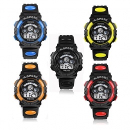 Dzieci Oglądają Chłopiec Cyfrowy LED Alarm Data Quartz Sport Wrist Watch Silikonowy Mężczyzna Sportów Zegarek Wodoodporny Relogi