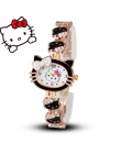 2018 Nowy Marka Hello Kitty Cartoon Zegarki Kobiety Dzieci Zegarek Kwarcowy Dress Dzieci Hellokitty Zegarki Dziewczyny Montre En