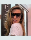 2018 Moda Okulary Kobiety Flat Top Styl Marka Projekt Vintage Sun Shades Big Rama Odcienie UV400 okulary Kobiet Nitu