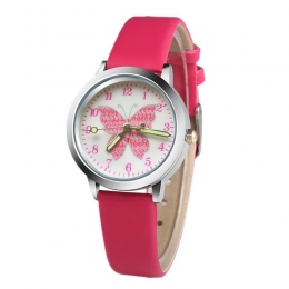2018 marka odzieżowa dla dzieci śliczne kolorowe motyle cartoon zegarek świetlna chłopiec zegar kwarcowy zegarek dziewczyna dzie