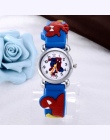 Gorąca sprzedaż spiderman zegarek dzieci zegarki 3d cartoon gumowe dziecko zegarek dzieci zegarki zegar montre enfant relogio in