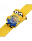 3D Eye Ukraść Księżyc minion Cartoon zegarek Precious Mleko Tata śliczne Dzieci zegar Dziecko kid Quartz Wrist Zegarki dla Dziew