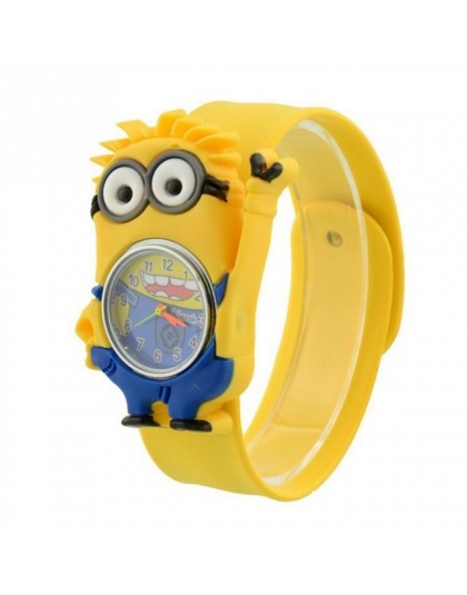 3D Eye Ukraść Księżyc minion Cartoon zegarek Precious Mleko Tata śliczne Dzieci zegar Dziecko kid Quartz Wrist Zegarki dla Dziew