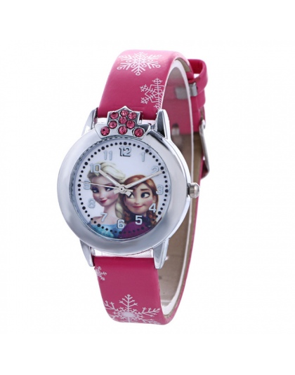 Moda Marka Śliczne Dzieci Dzieci Dziewczyny Skóra Kryształ Wrist Watch Zegarek Kwarcowy Zegarek Zegar 8O4