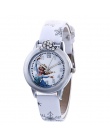 Moda Marka Śliczne Dzieci Dzieci Dziewczyny Skóra Kryształ Wrist Watch Zegarek Kwarcowy Zegarek Zegar 8O4