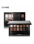 Ucanbe 12 Kolory Pro Nago Kolor Ziemi Smoky Eye Shadow Shimmer Matte Eyeshadow Paleta z Pędzlem Do Makijażu Mineralnego Wodoodpo