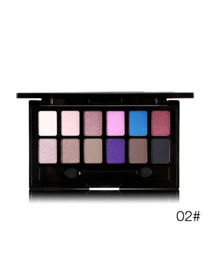 Ucanbe 12 Kolory Pro Nago Kolor Ziemi Smoky Eye Shadow Shimmer Matte Eyeshadow Paleta z Pędzlem Do Makijażu Mineralnego Wodoodpo