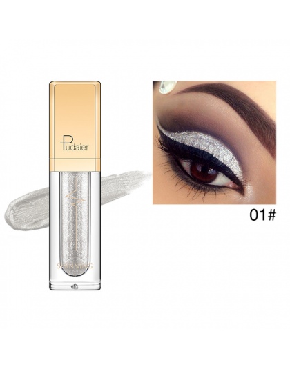 Nowy Makijaż Ciecz Glitter Eyeshadow Wodoodporna Pigmenty Fioletowy Złoty Metalic Kobiety Uroda Żel Cień Do Oczu Krem 18 Kolory 