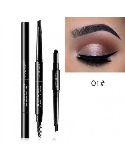 Nowy Marka wielofunkcyjny Wodoodporny Makijaż Brwi Kredki Długotrwałe Pigmenty Czarny Brązowy Kolor Eye Brow Pen z Brush