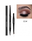 Nowy Marka wielofunkcyjny Wodoodporny Makijaż Brwi Kredki Długotrwałe Pigmenty Czarny Brązowy Kolor Eye Brow Pen z Brush