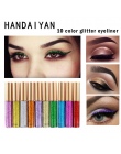 HANDAIYAN Marka 1 sztuk Glitter Eyeliner Pen 10 Kolory Metaliczny Połysk Eye Shadow & Liner Połączenie Ołówek Makijaż Oczu