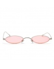 Rocznika Małe Owalne Okulary Mody Marki Kobiety Mężczyźni Odcienie Okulary Okulary Metalowa Rama Clear Pink Soczewki UV400 Okula